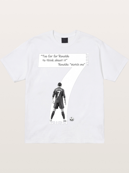 Ronaldo #7 Watch Me Quote Cotton T-shirt