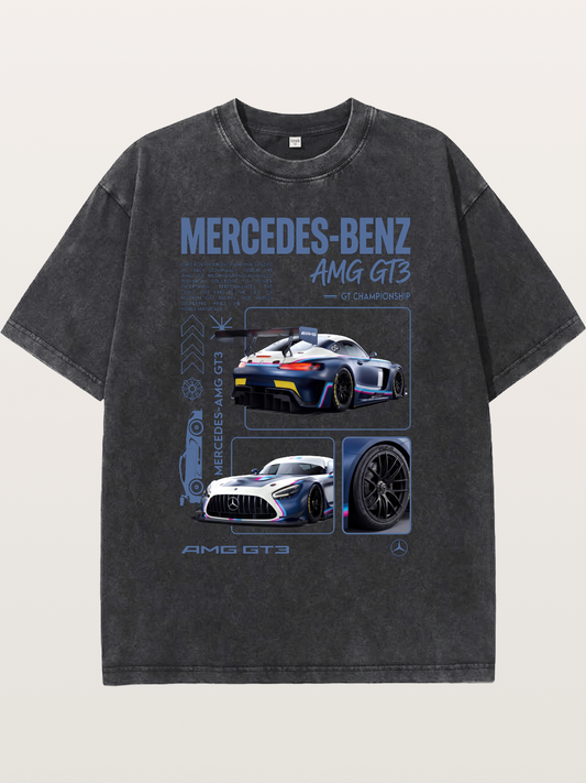 Mercedes AMG GT3 Race Car Washed T-shirt