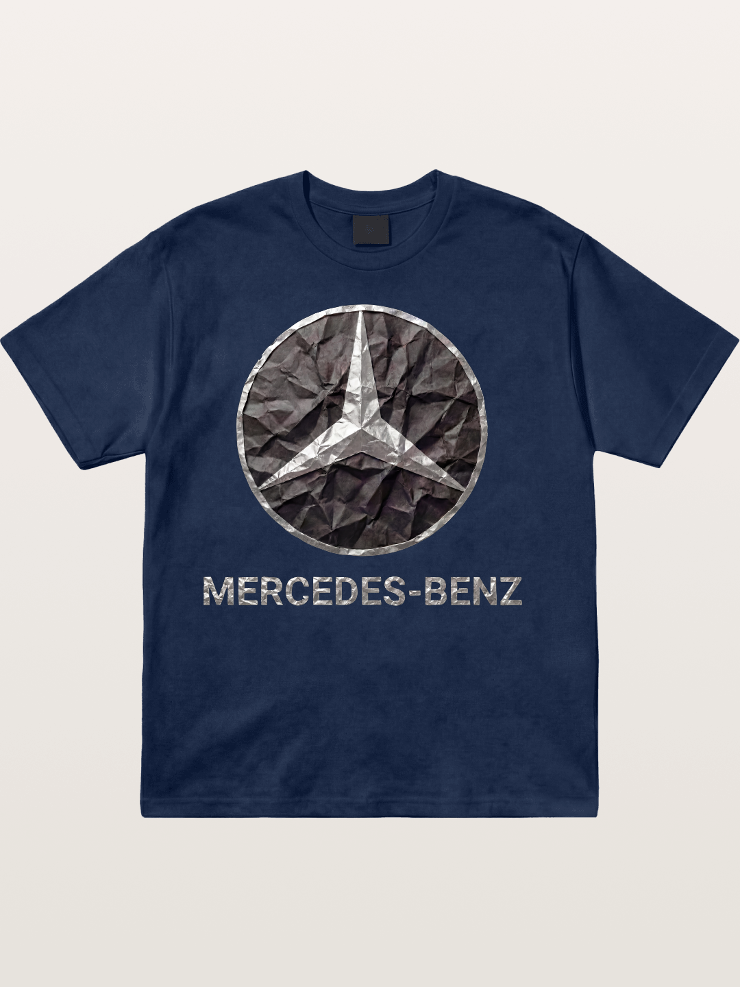 Mercedes Crumpled Paper Logo Cotton T-shirt