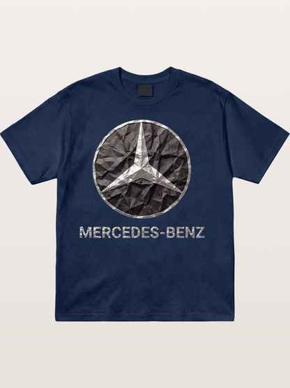 Mercedes Crumpled Paper Logo Cotton T-shirt
