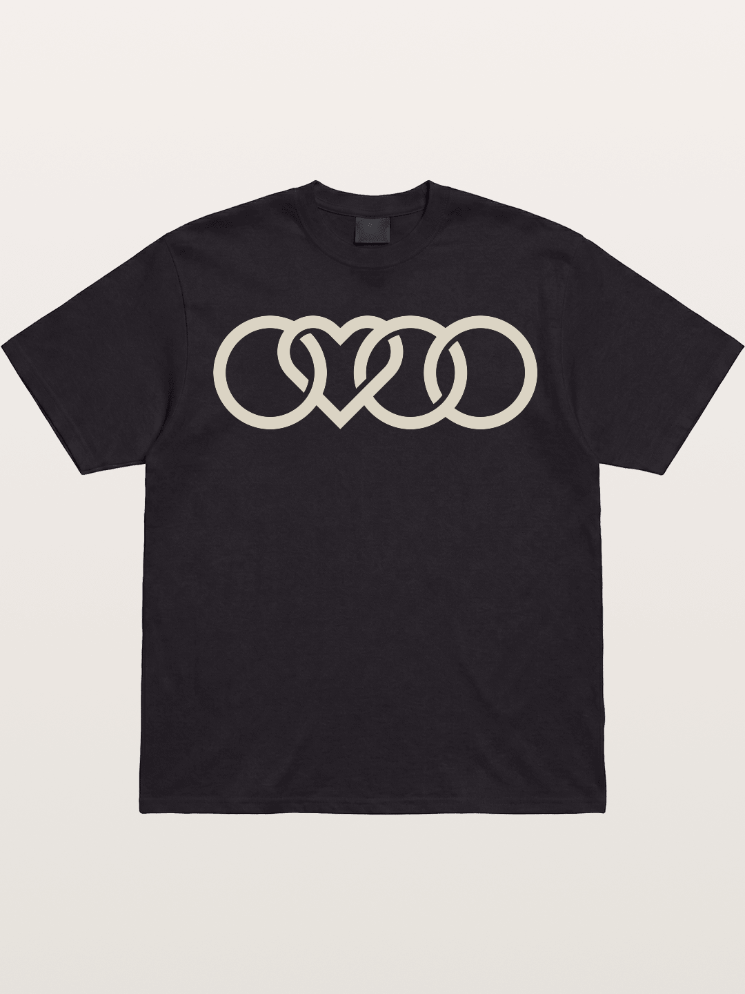 Audi Four Rings Heart Shape Gildan T-shirt