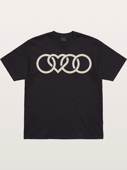Audi Four Rings Heart Shape Gildan T-shirt