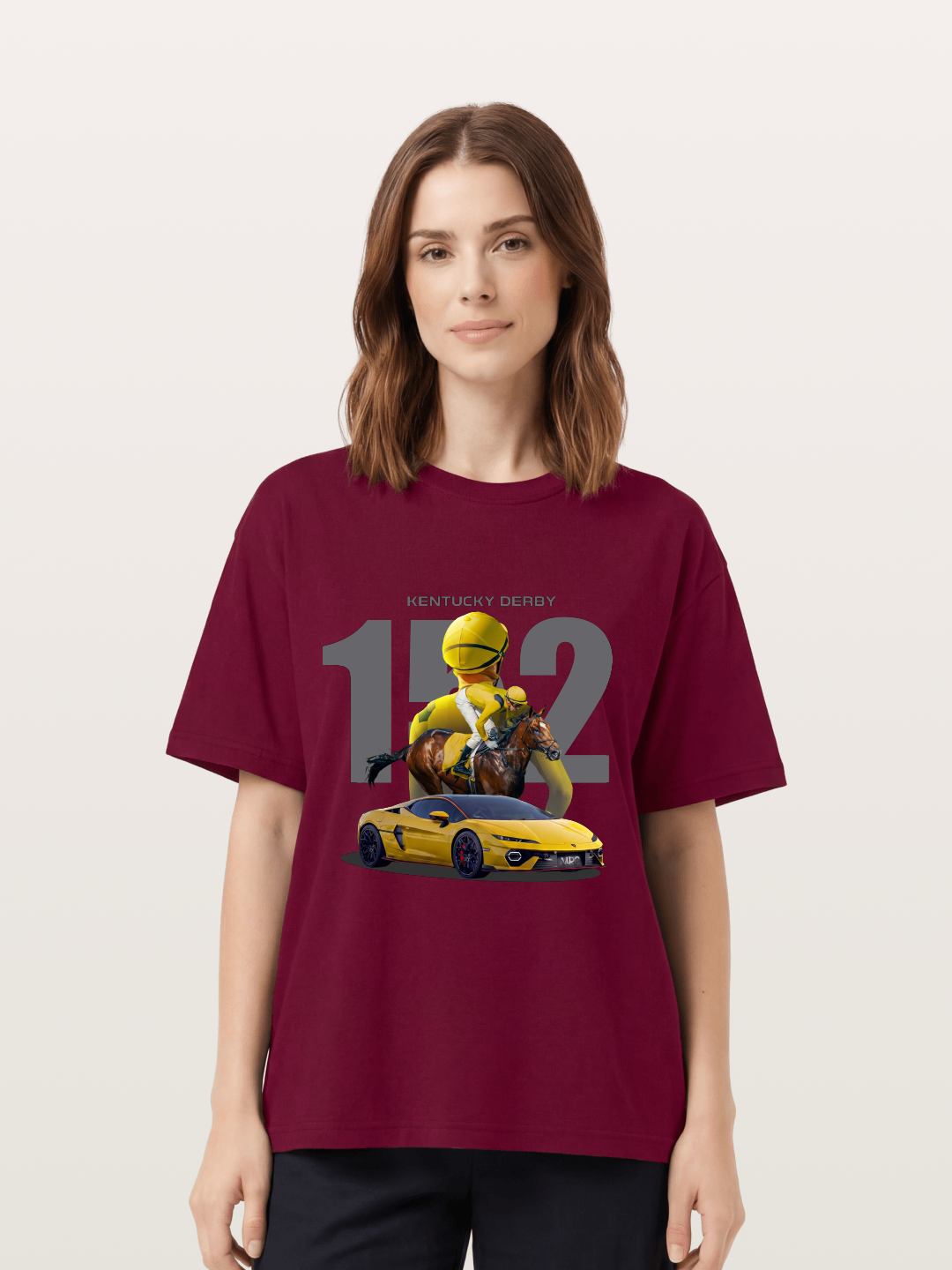 Derby Horse & Lambo Art Gildan T-shirt