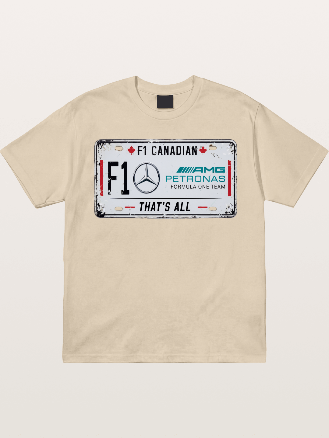 Mercedes F1 License Plate Print Gildan T-shirt
