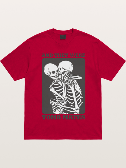 Tomb Mates Skeleton Couple Pride Gildan T-shirt