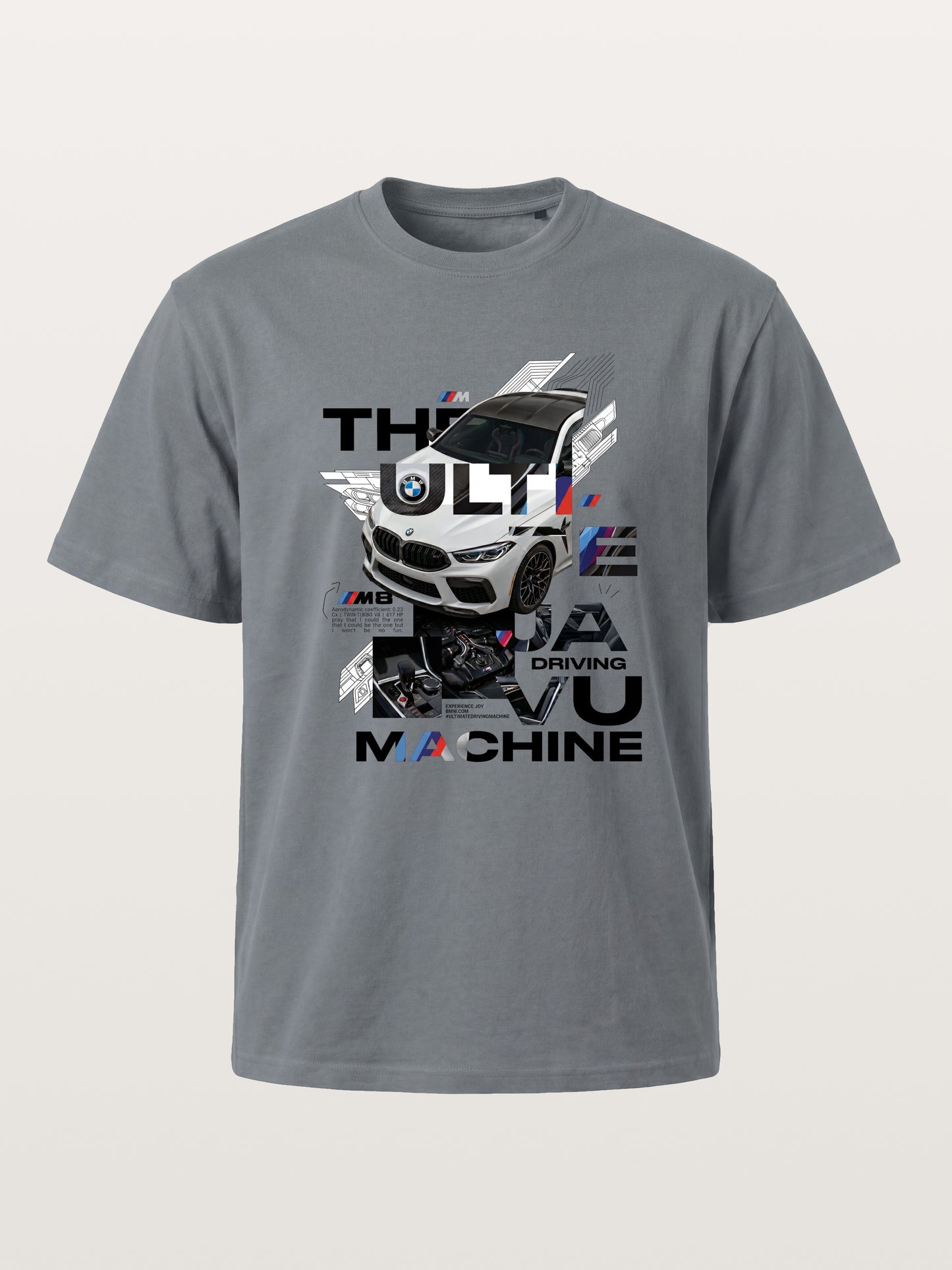 BMW M8 Tech Collage Poster Cotton T-shirt