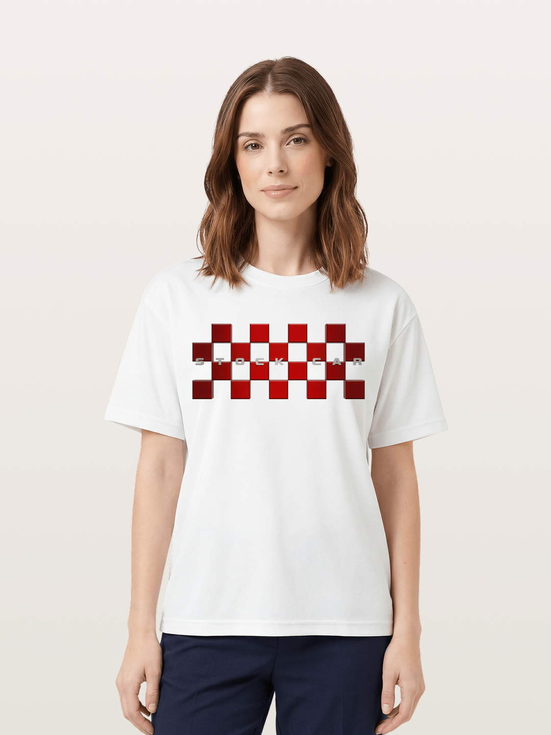 Checkered Ring Cotton T-shirt