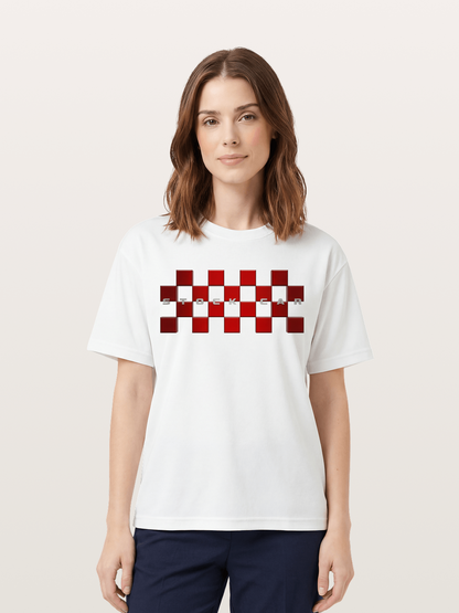 Checkered Ring Cotton T-shirt