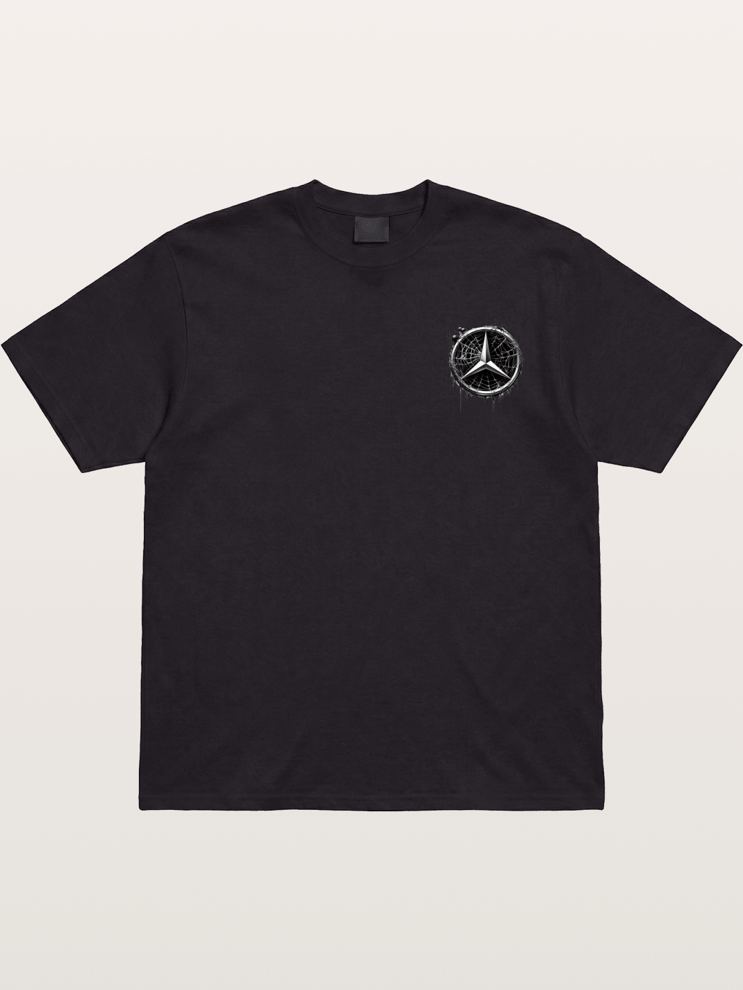 Mercedes Spider Web Logo Art Cotton T-shirt