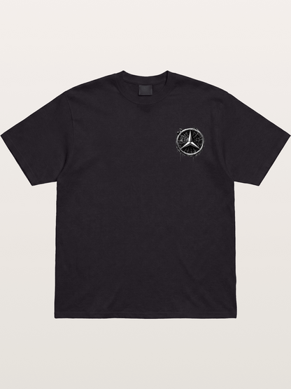Mercedes Spider Web Logo Art Cotton T-shirt