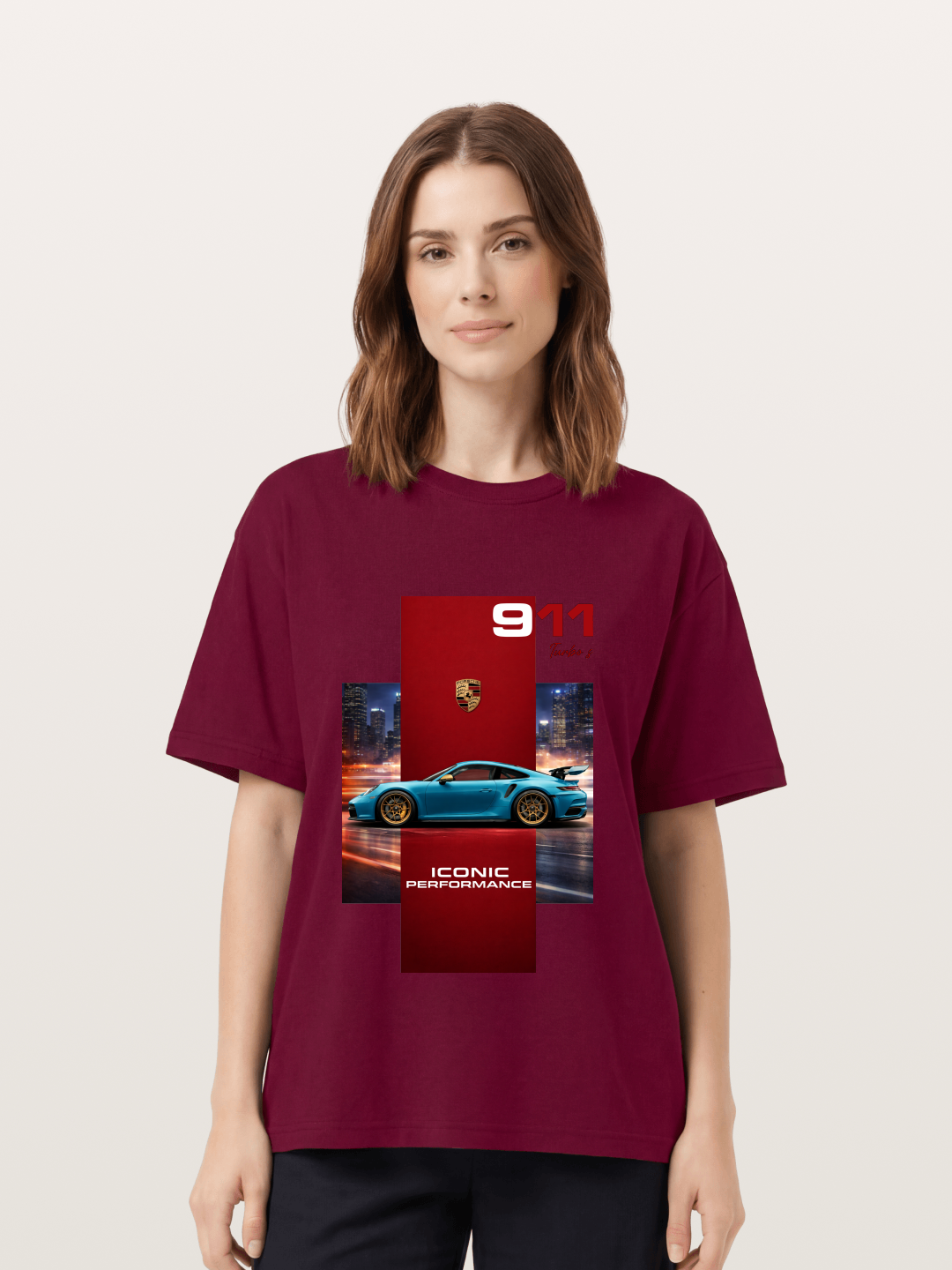 Porsche 911 Turbo S Blue Iconic Gildan T-shirt