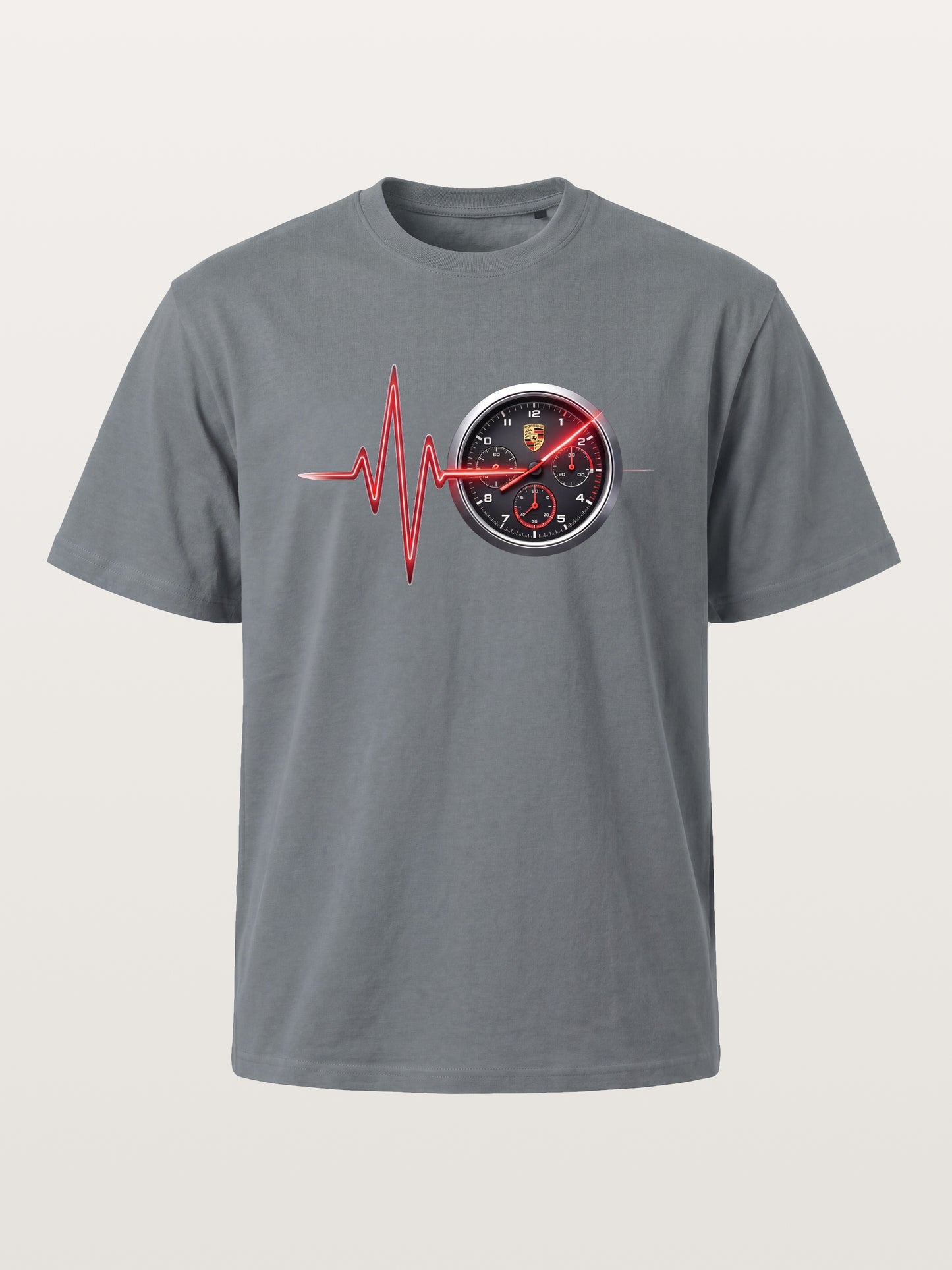 Heartbeat Line Porsche Dash Gauge Cotton T-shirt