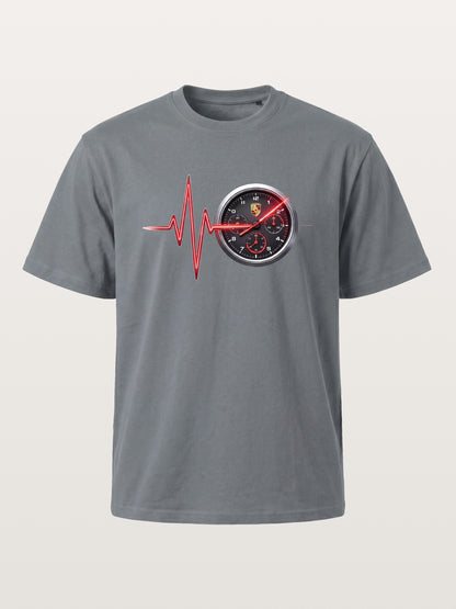 Heartbeat Line Porsche Dash Gauge Cotton T-shirt