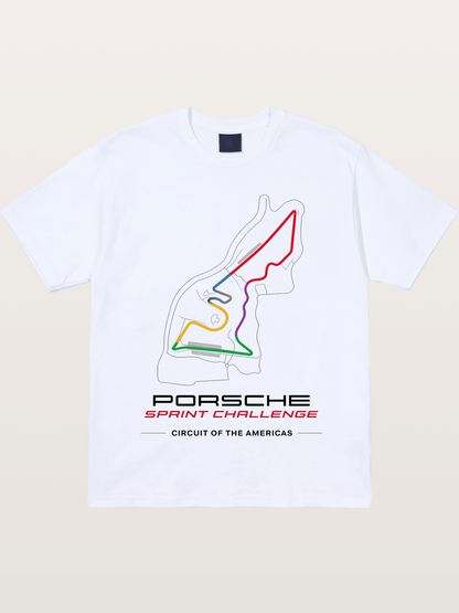Americas Circuit Colorful Track Map Gildan T-shirt