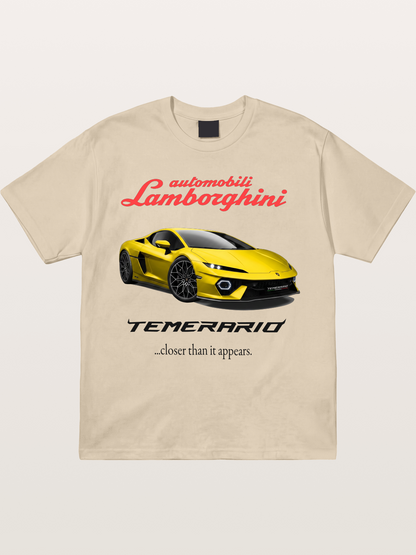 Lamborghini Temerario Yellow Sports Car Gildan T-shirt