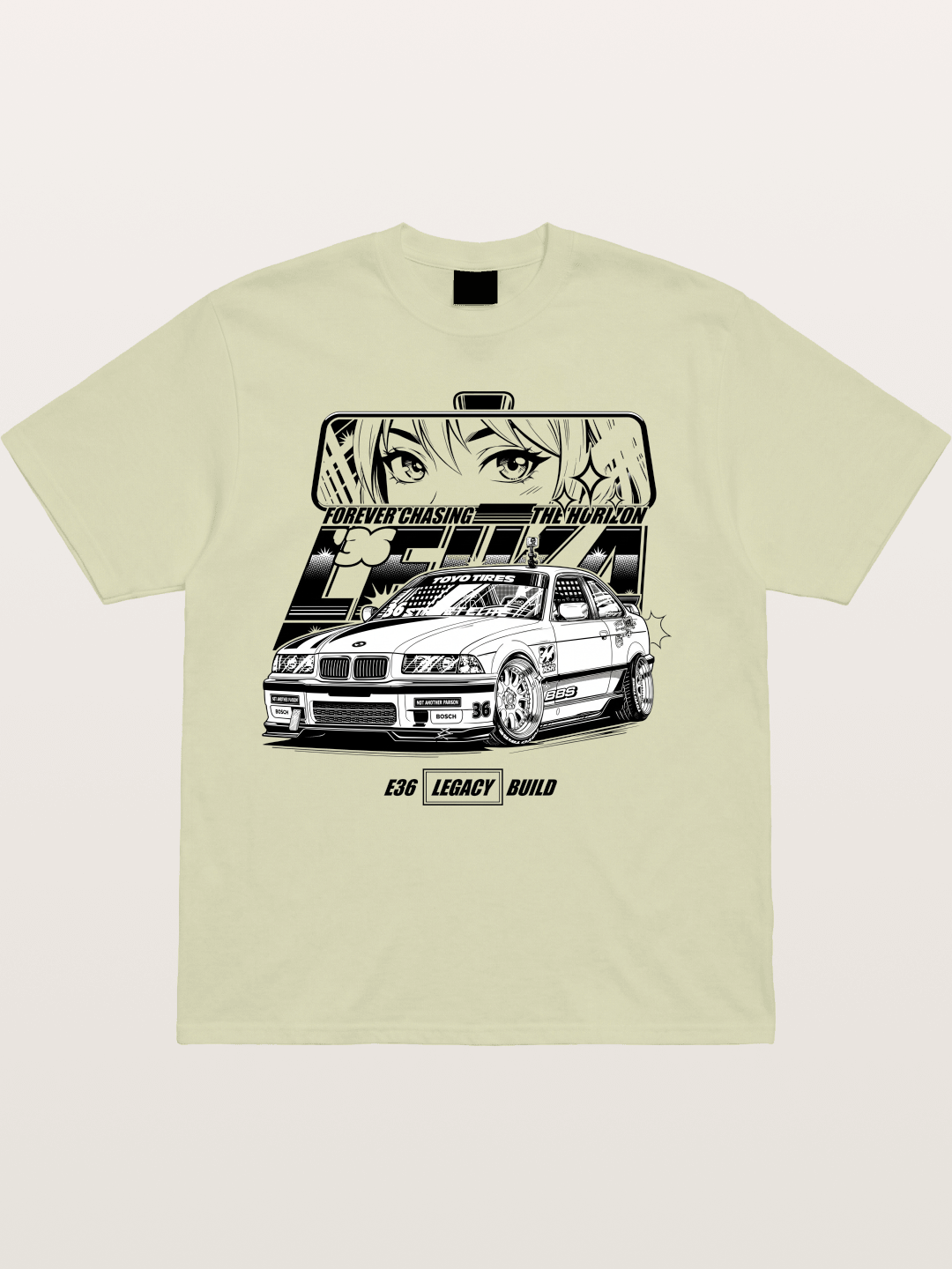 Vintage Race Car Cotton T-shirt