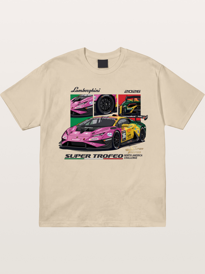 Lamborghini Huracan Pink Yellow Livery Gildan T-shirt