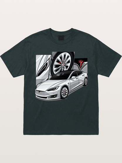 Tesla Model 3 Artwork Gildan T-shirt