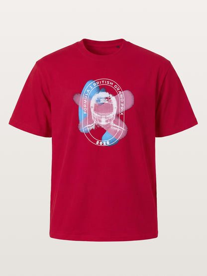 F1 British GP Union Jack Helmet Gildan T-shirt