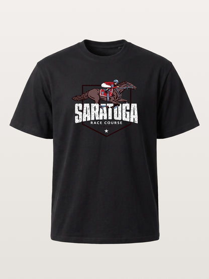 Saratoga Jockey And Horse Illustration Gildan T-shirt