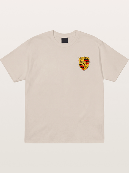 Porsche Splash Crest Design Cotton T-shirt