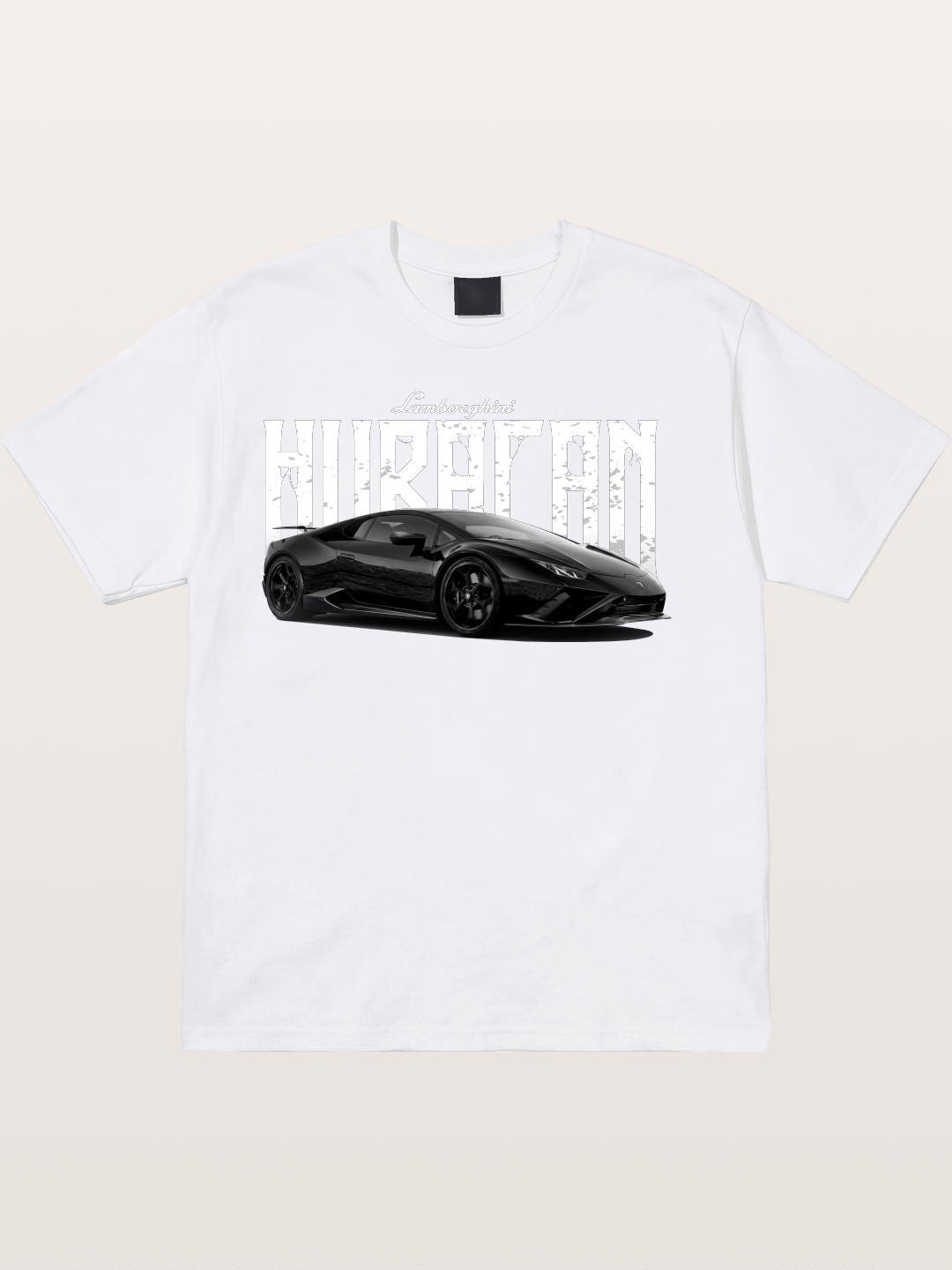 Black Lamborghini Huracan Coupe Cotton T-shirt