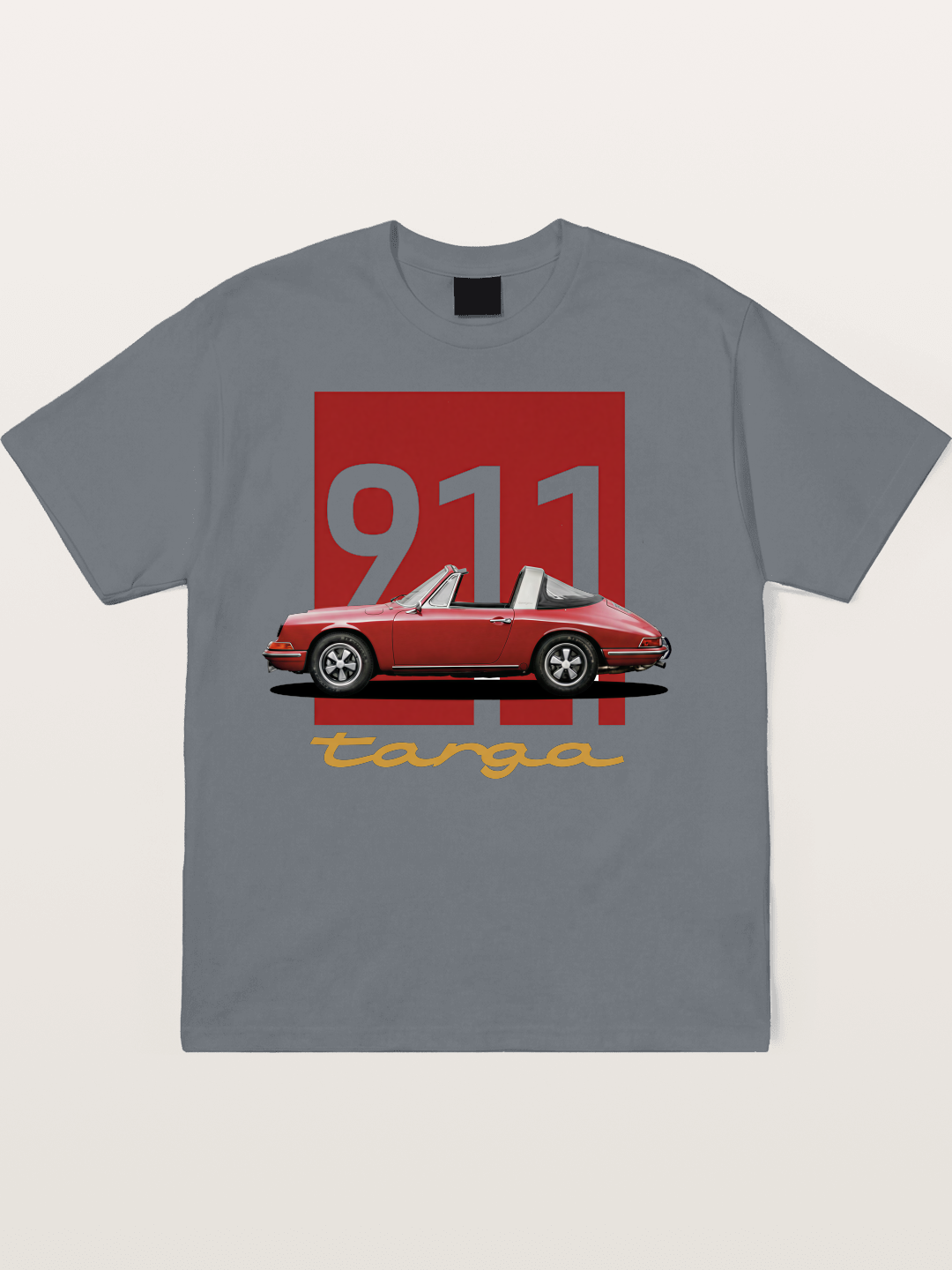 911 Targa Red Vintage Print Cotton T-shirt