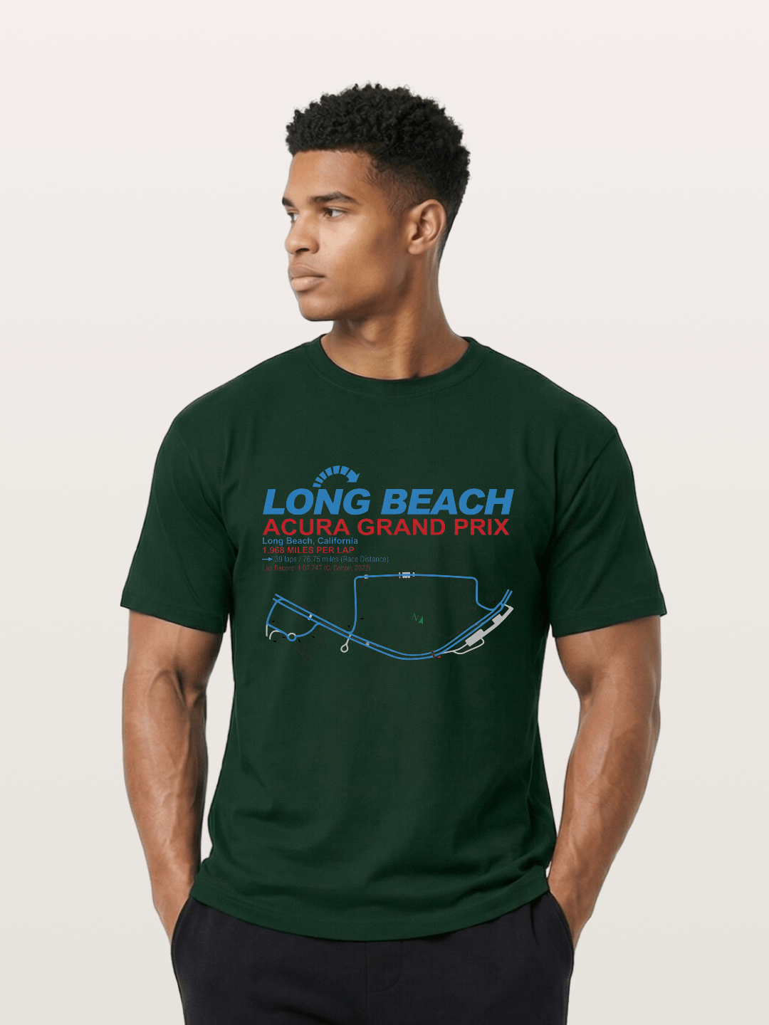 Long Beach Grand Prix Map Gildan T-shirt
