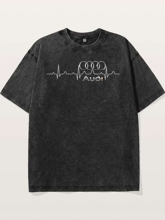 Audi Heartbeat Four Rings Washed T-shirt
