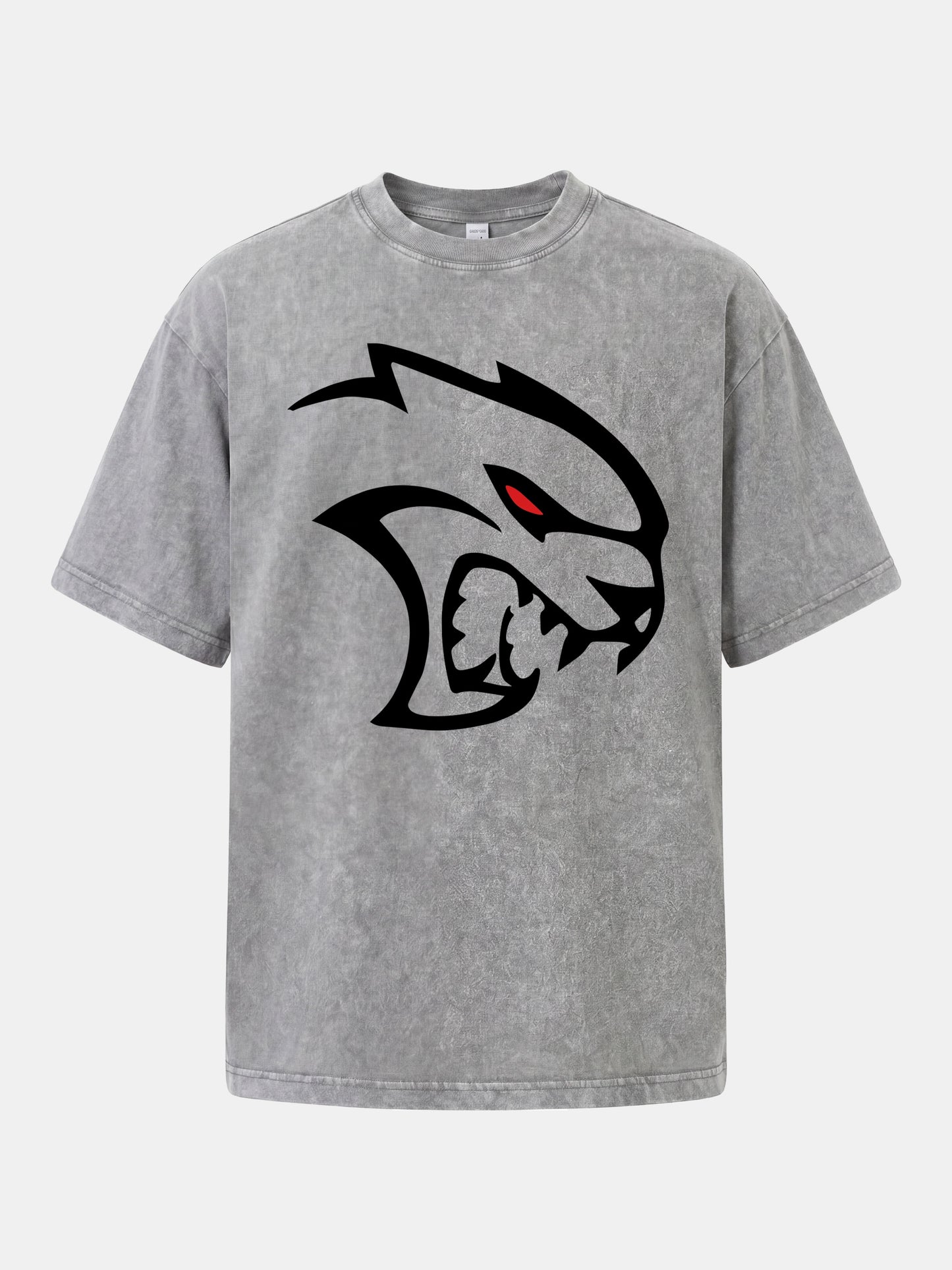 Hellcat Devil Face Silhouette Washed T-shirt