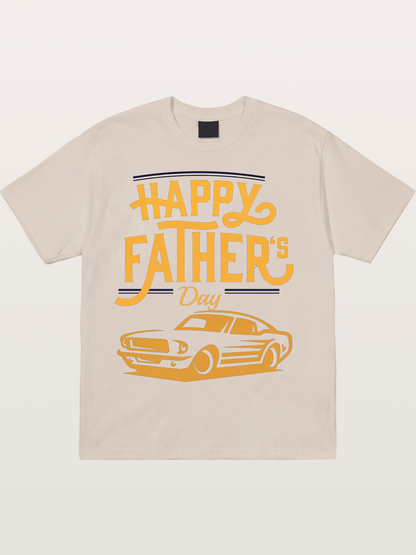 Father's Day Muscle Car Art Cotton T-shirt