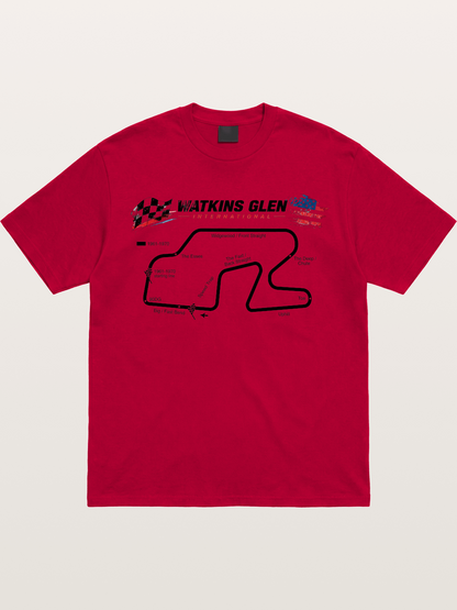 Watkins Glen Road Course Map Art Gildan T-shirt