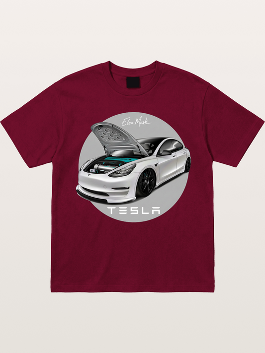 Tesla Model 3 Elon Musk Art Gildan T-shirt