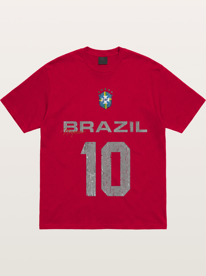 Brazil Neymar 10 Vintage Gildan T-shirt