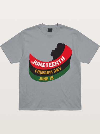 Juneteenth Freedom Day Silhouette Gildan T-shirt