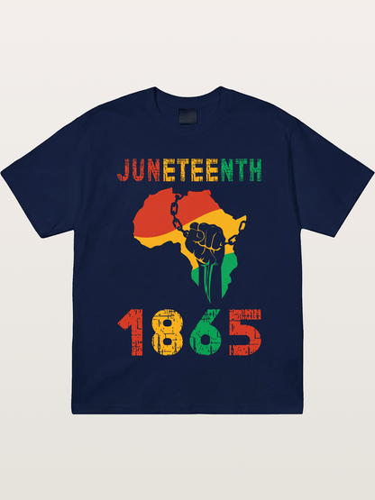 Juneteenth 1865 Africa Freedom Fist Gildan T-shirt