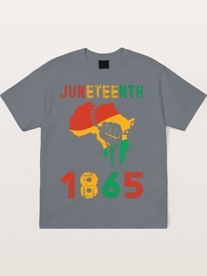Juneteenth 1865 Africa Freedom Fist Cotton T-shirt