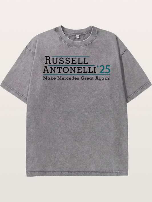 Russell Antonelli Mercedes Design Washed T-shirt