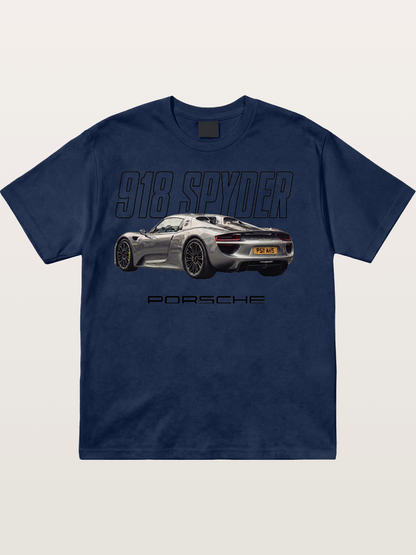 Porsche 918 Spyder Graphic Art Cotton T-shirt
