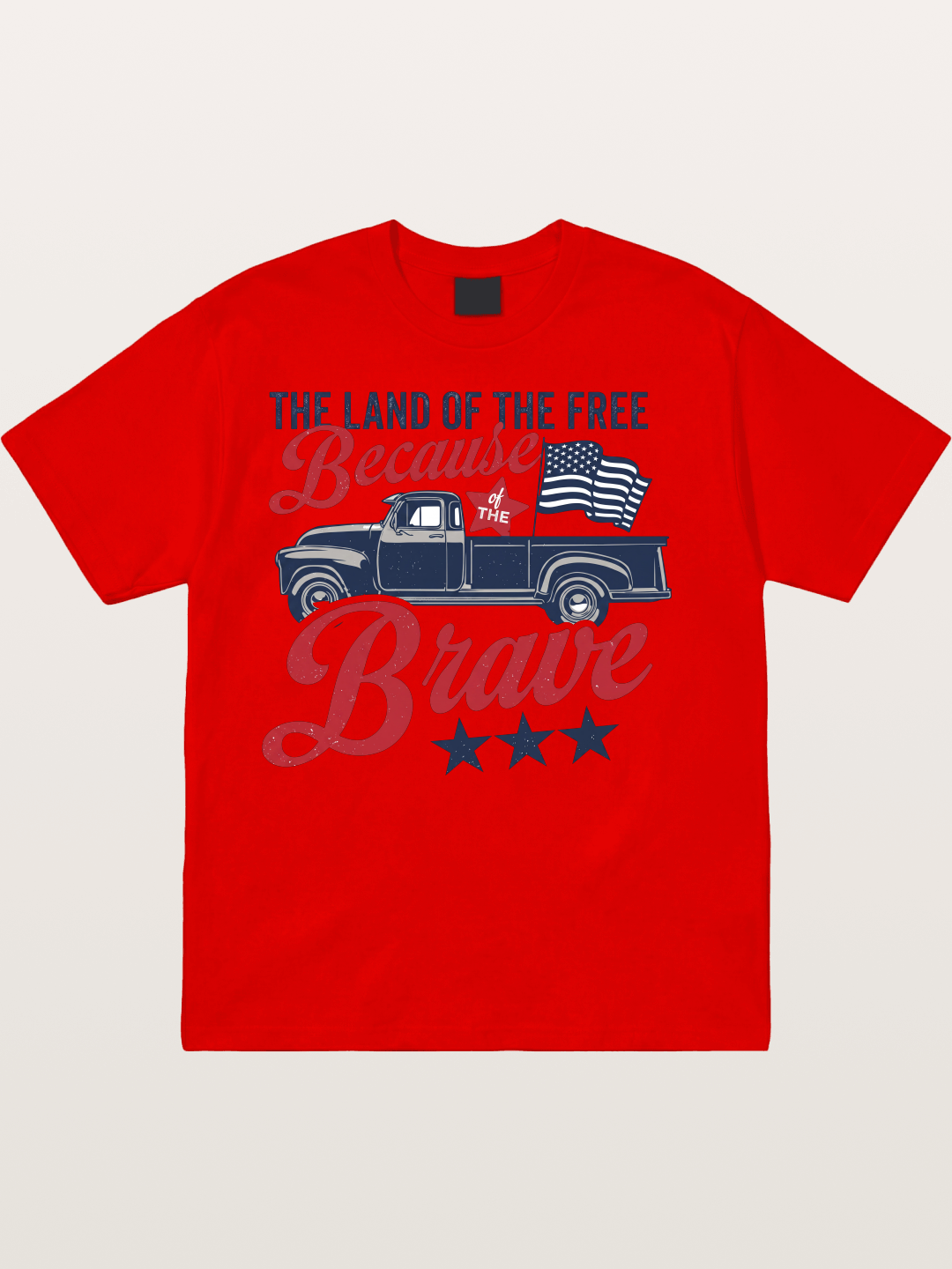 Land of the Free Vintage American Truck Cotton T-shirt