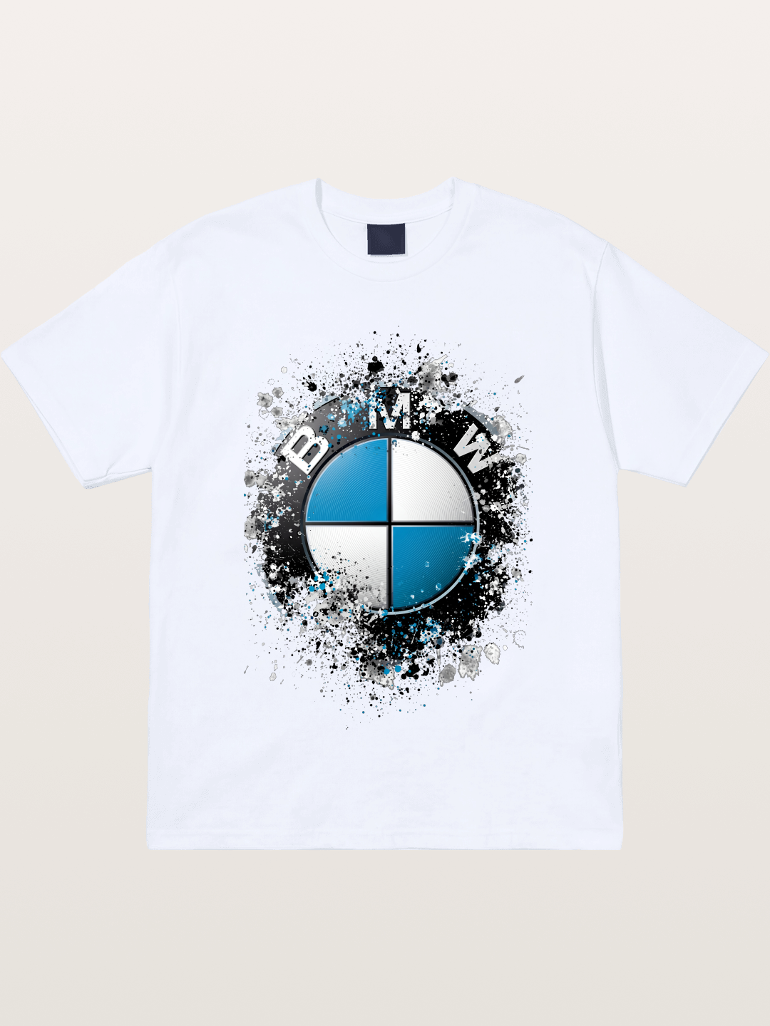 BMW Splash Paint Round Logo Gildan T-shirt