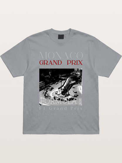 Monaco Grand Prix Black White Aerial Gildan T-shirt
