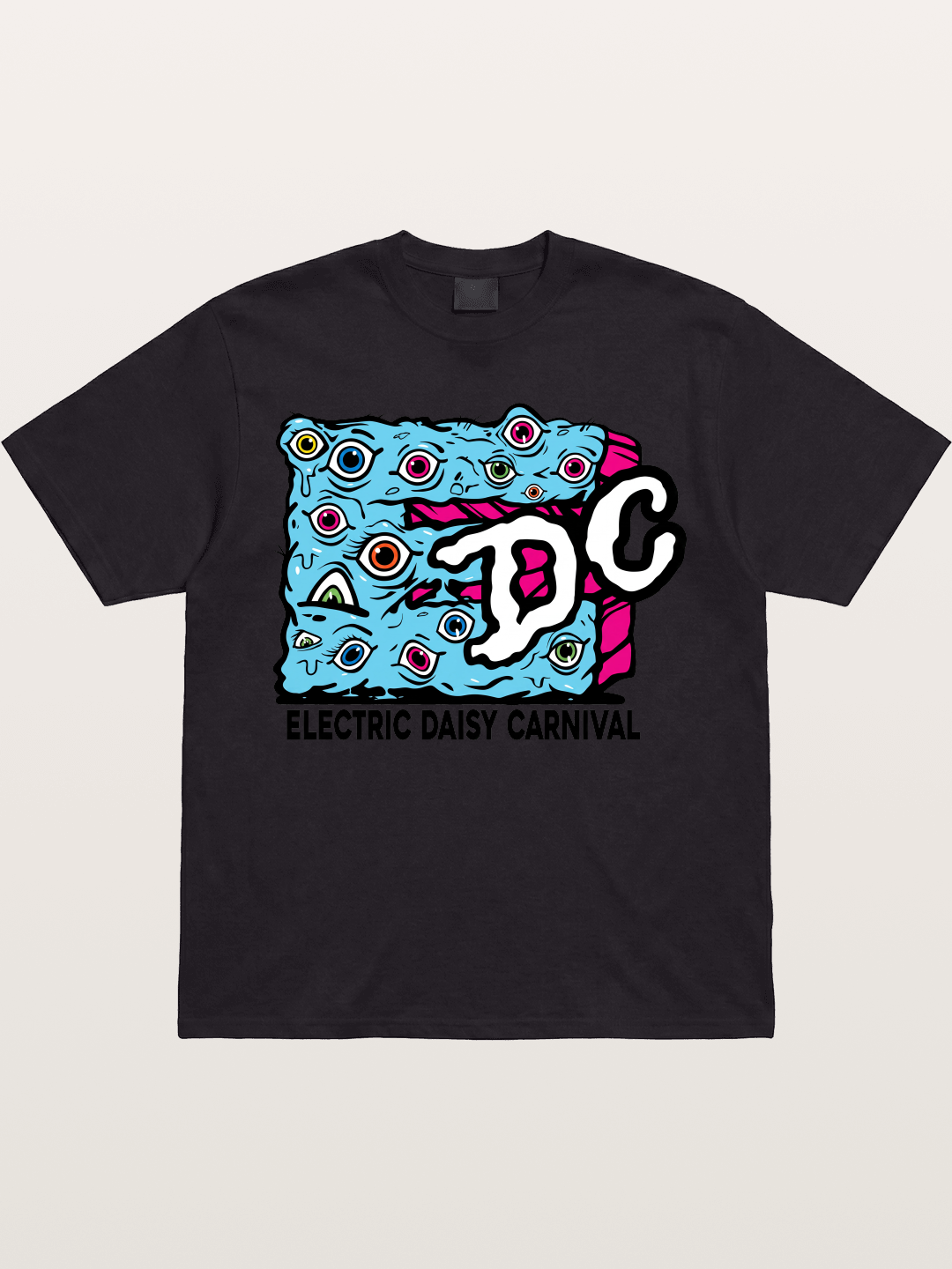 EDC Trippy Eye Daisy Print Gildan T-shirt
