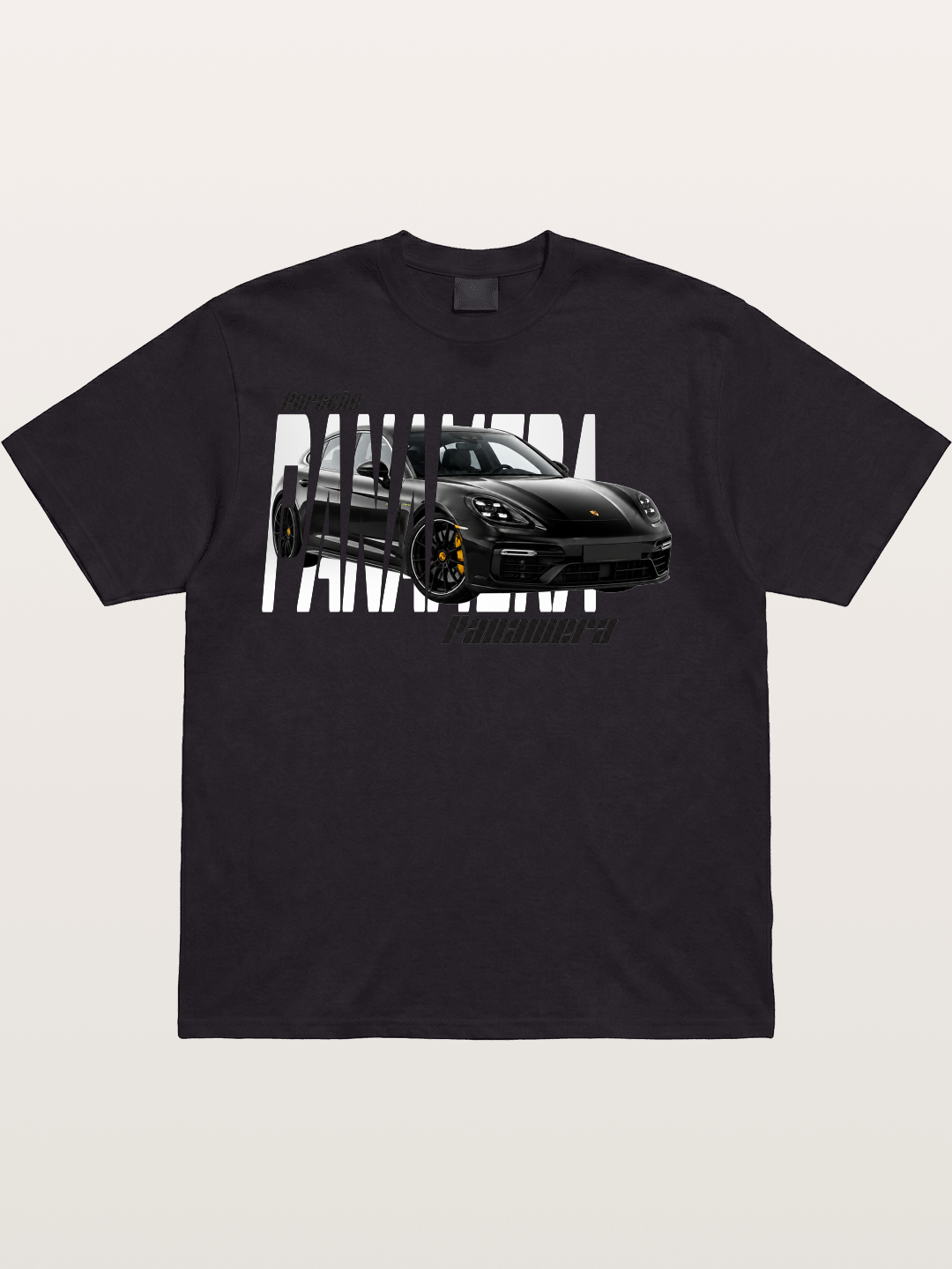 Porsche Panamera Typography Print Cotton T-shirt