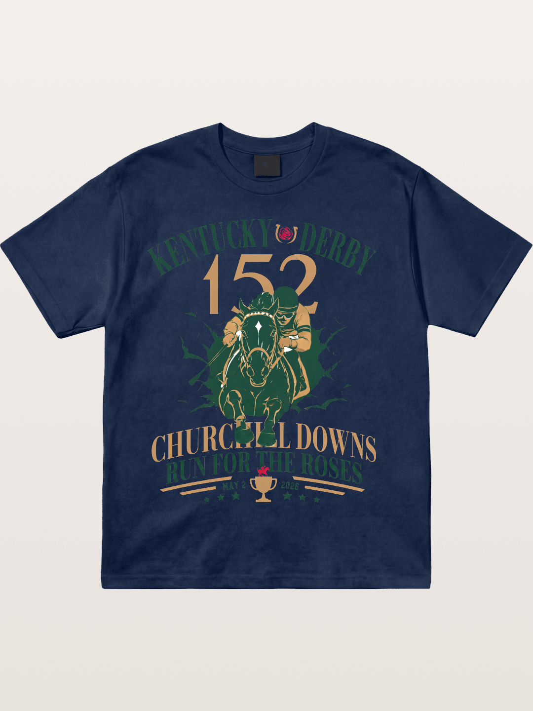 152nd Kentucky Derby Vintage Print Cotton T-shirt