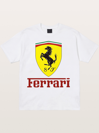 Ferrari Prancing Horse Shield Cotton T-shirt