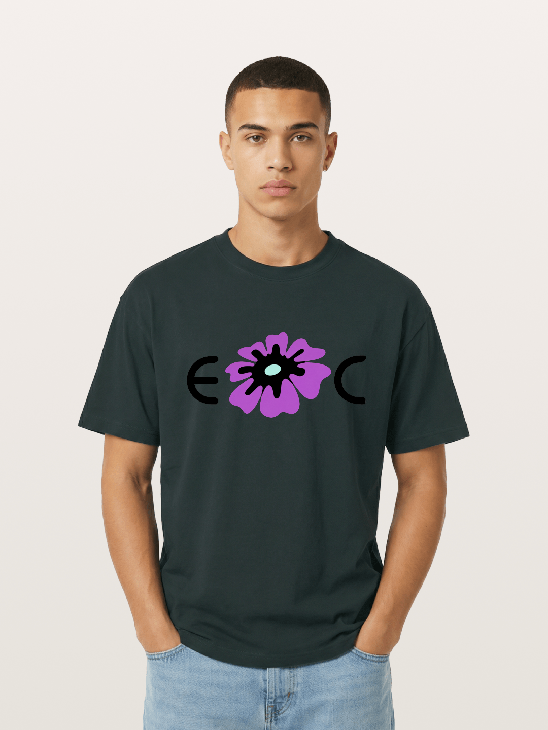 Purple EDC Daisy Silhouette Gildan T-shirt