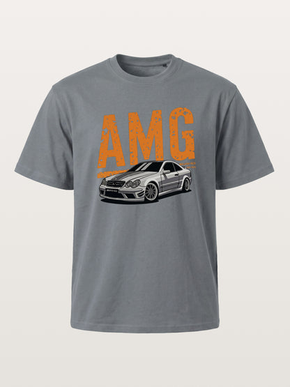 Vintage AMG CLK Coupe Distressed Font Cotton T-shirt
