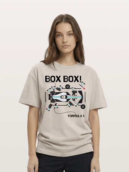F1 Box Box Pit Stop Graphic Cotton T-shirt