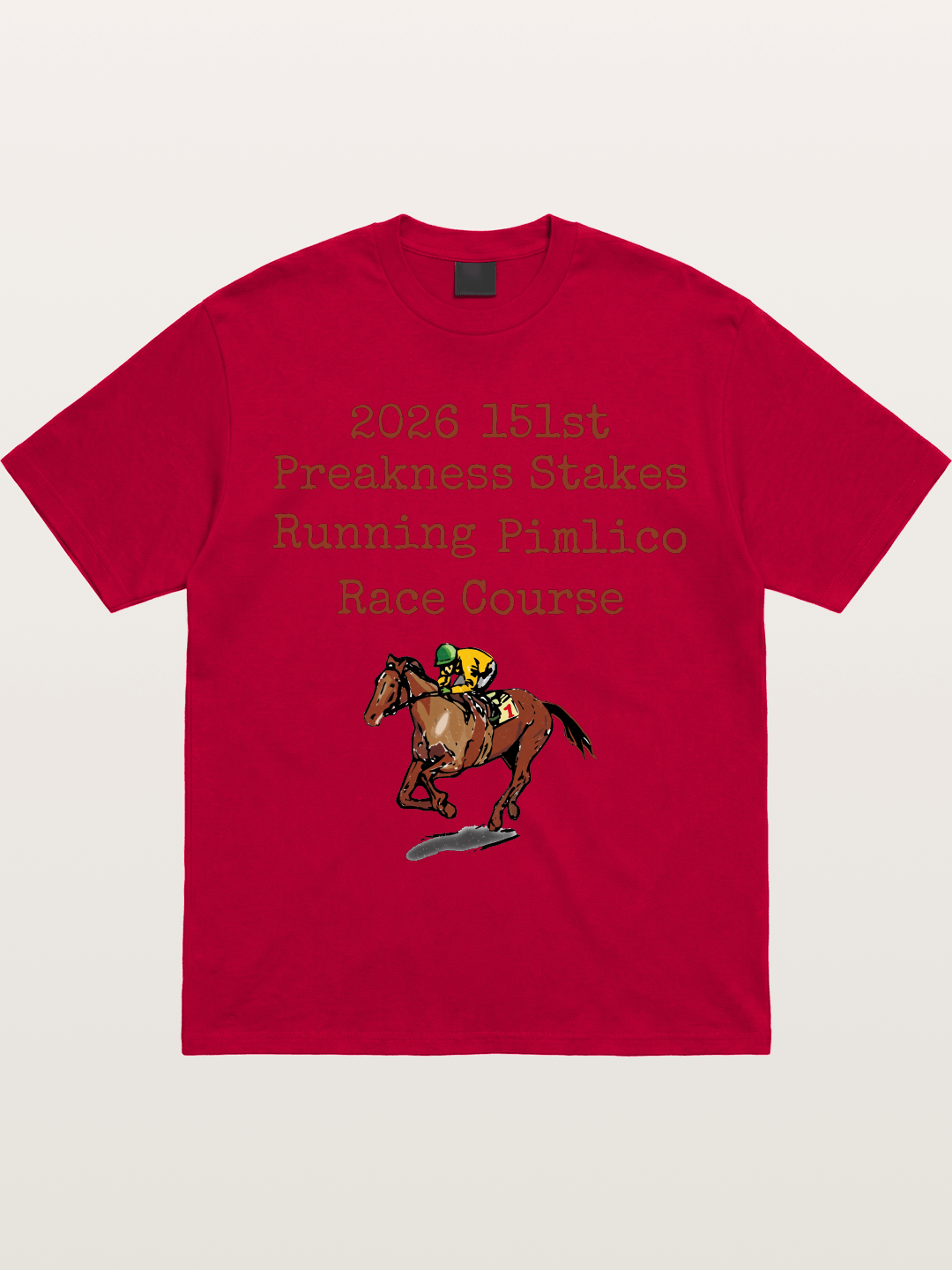 151st Preakness Yellow Silks Horse Gildan T-shirt